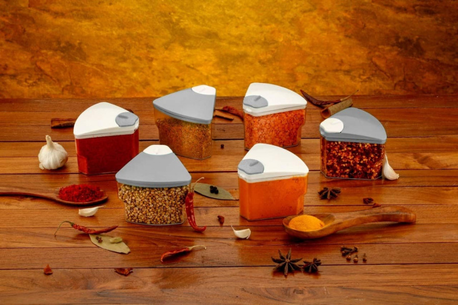 6 Jar Single Layer Spice Rack