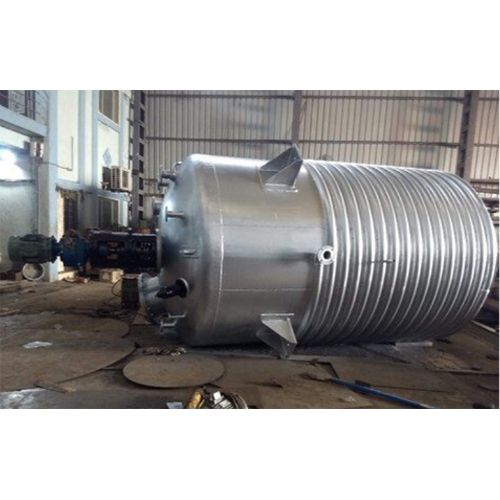 MS Reactor - Mild Steel, Silver Color | Durable, Efficient for Food and Chemical Industries, Includes Internal Cooling Coils