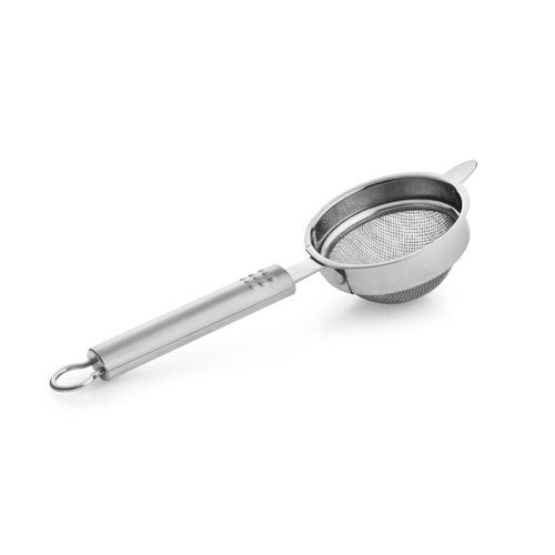 Stainless Steel Tea Strainer - Stainless Steel, Durable Mesh, Polished Silver Finish | Easily Rinses, Small Handle Hole for Hanging, Pressure Resistant