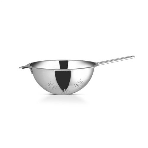 24 cm Stainless Steel Colander - Stainless Steel, 24 cm, Silver | Ideal for Home and Hotel Use, Versatile Kitchen Essential