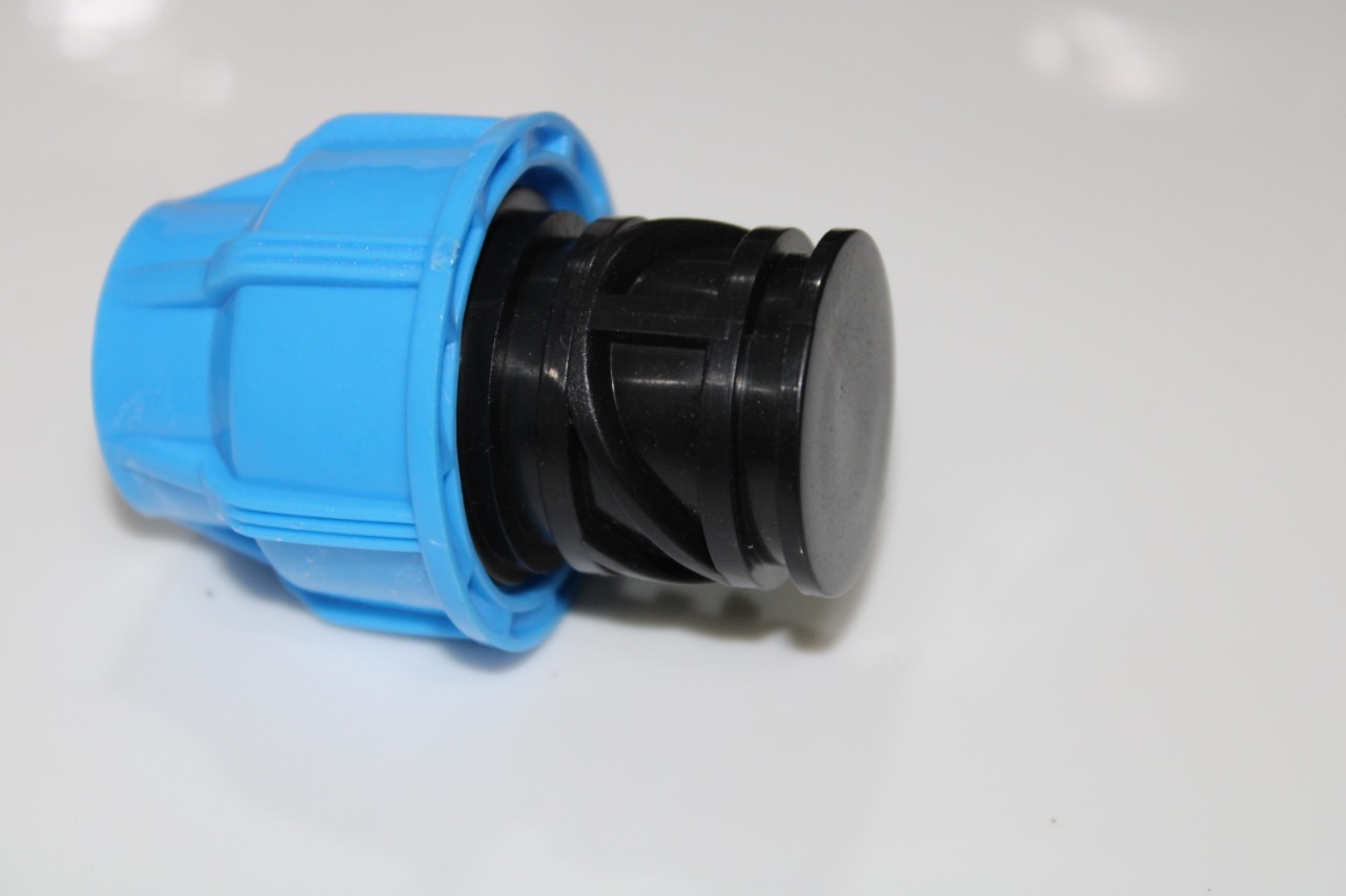 Mdpe Compression End Cap - 20mm To 110mm Diameter, Green Plastic | Round Shape, 1/2" To 4" Size, 10kg Pressure Rating