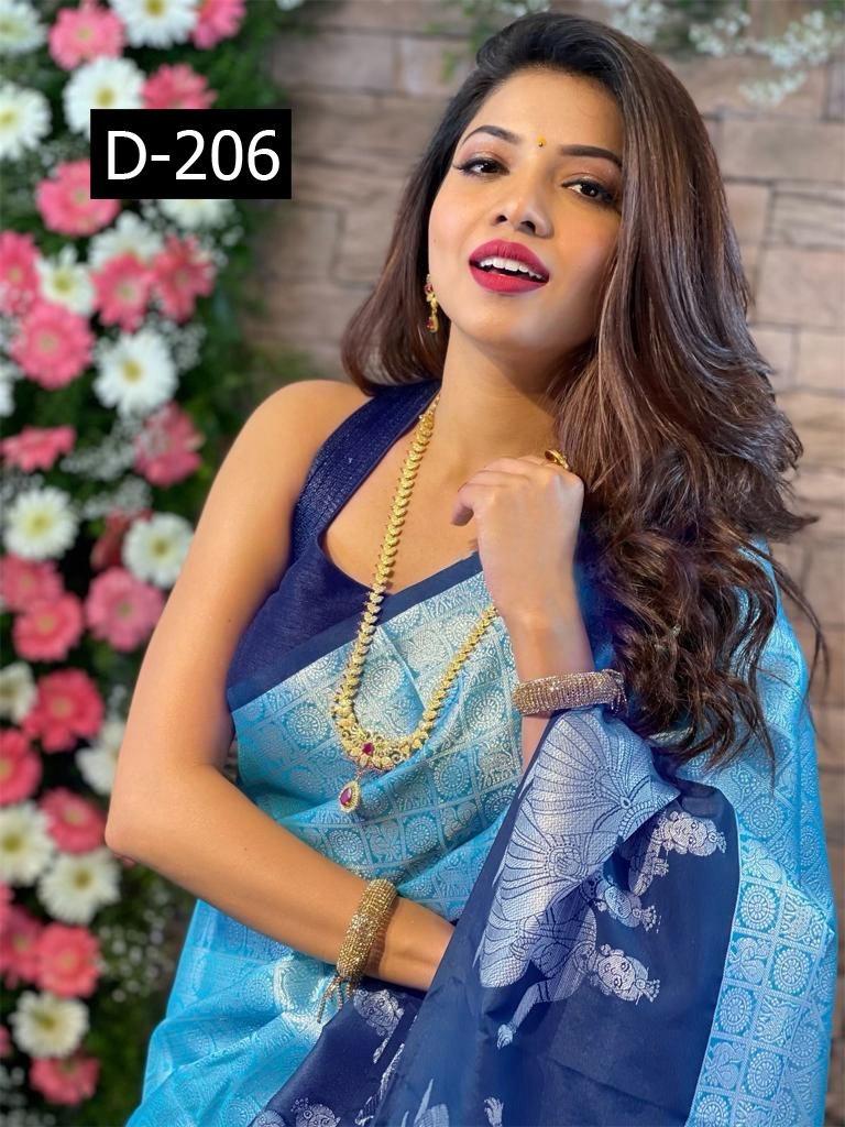 Saree - Soft Lichi Silk Fabric, 6.30 Cm Width, Multi Colour | Beautiful Rich Pallu, Exclusive Jacquard Work, Bollywood Style For Traditional Occasions
