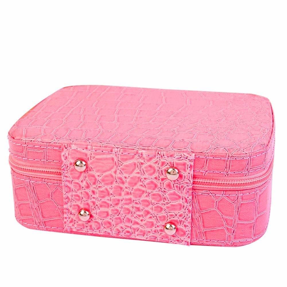 Square Cosmetic Bag - Pvc/pu Leather, 8x8x3 Inches, Multicolor | Waterproof, Durable, Lightweight, Spacious Organizer