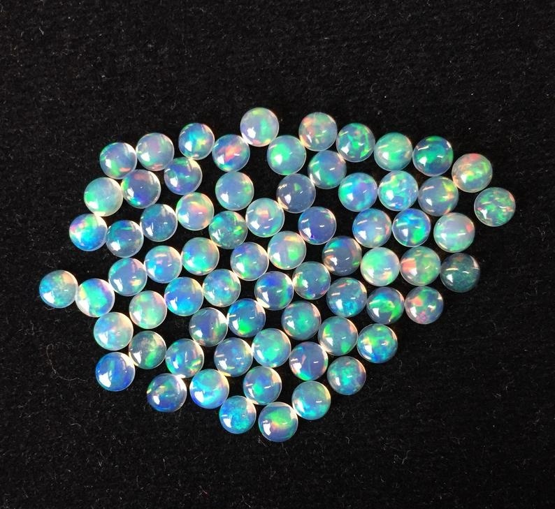 6mm Ethiopian Opal Round Cabochon Loose Gemstones Grade: Aaa