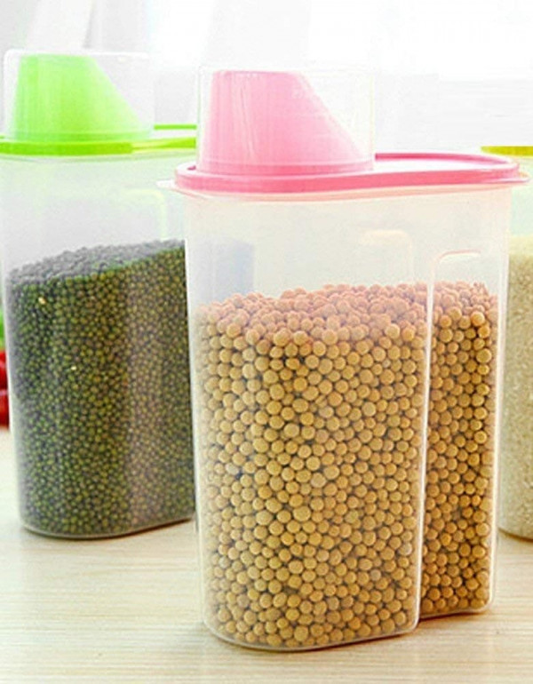 Cereal Dispenser Jar Storage Container Box With Lid