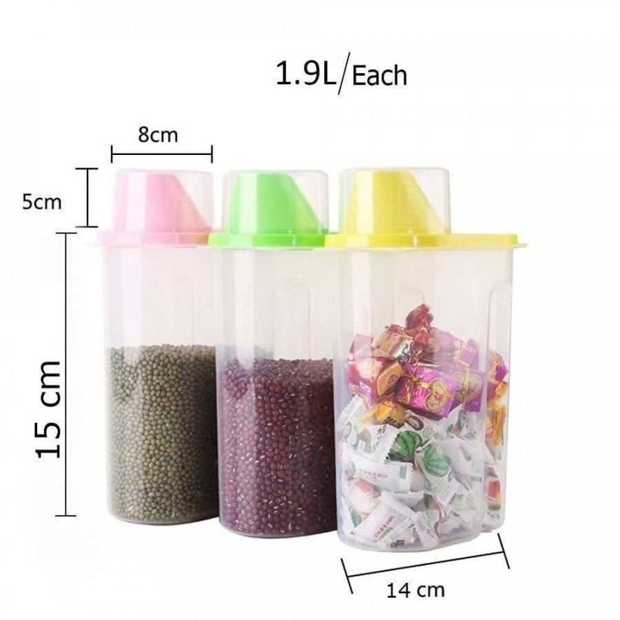 Cereal Dispenser Jar Storage Container Box With Lid