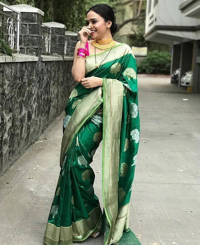 Saree - Soft Lichi Silk Fabric, Beautiful Rich Pallu & Jacquard Work | Multi-color, Traditional Style For All Seasons