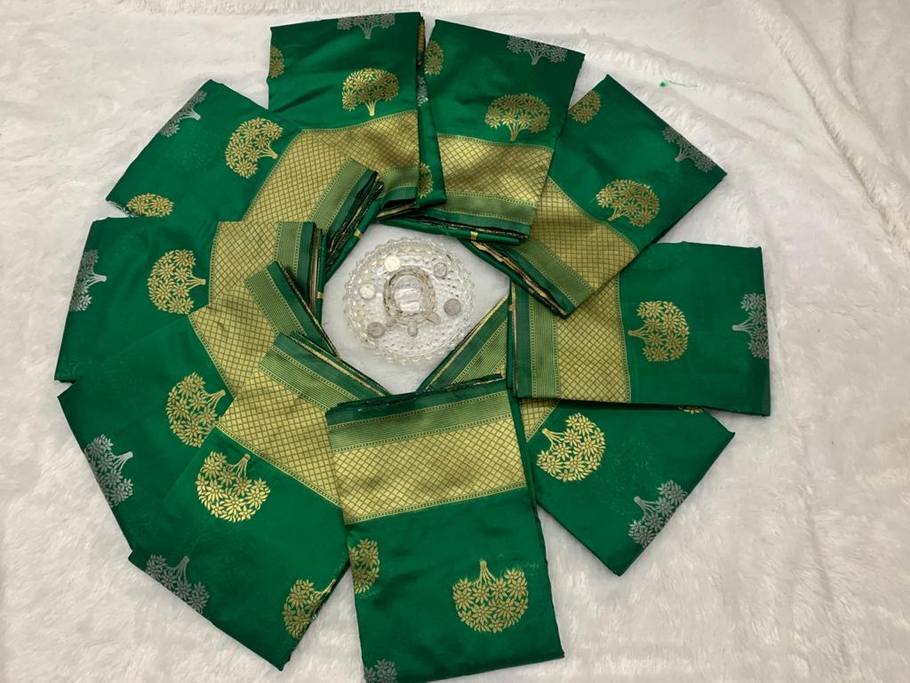 Saree - Soft Lichi Silk Fabric, Beautiful Rich Pallu & Jacquard Work | Multi-color, Traditional Style For All Seasons