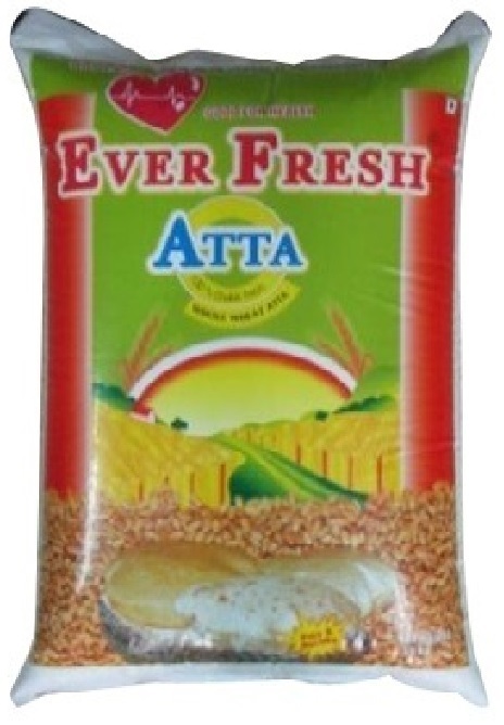 Wheat Atta Packing Bags - Poly Polyester, 5-10 kg, 508-762 mm Length, Red and Brown Stand Up Pouch | Industrial Food Use, Single String Design, 304.8-381 mm Width