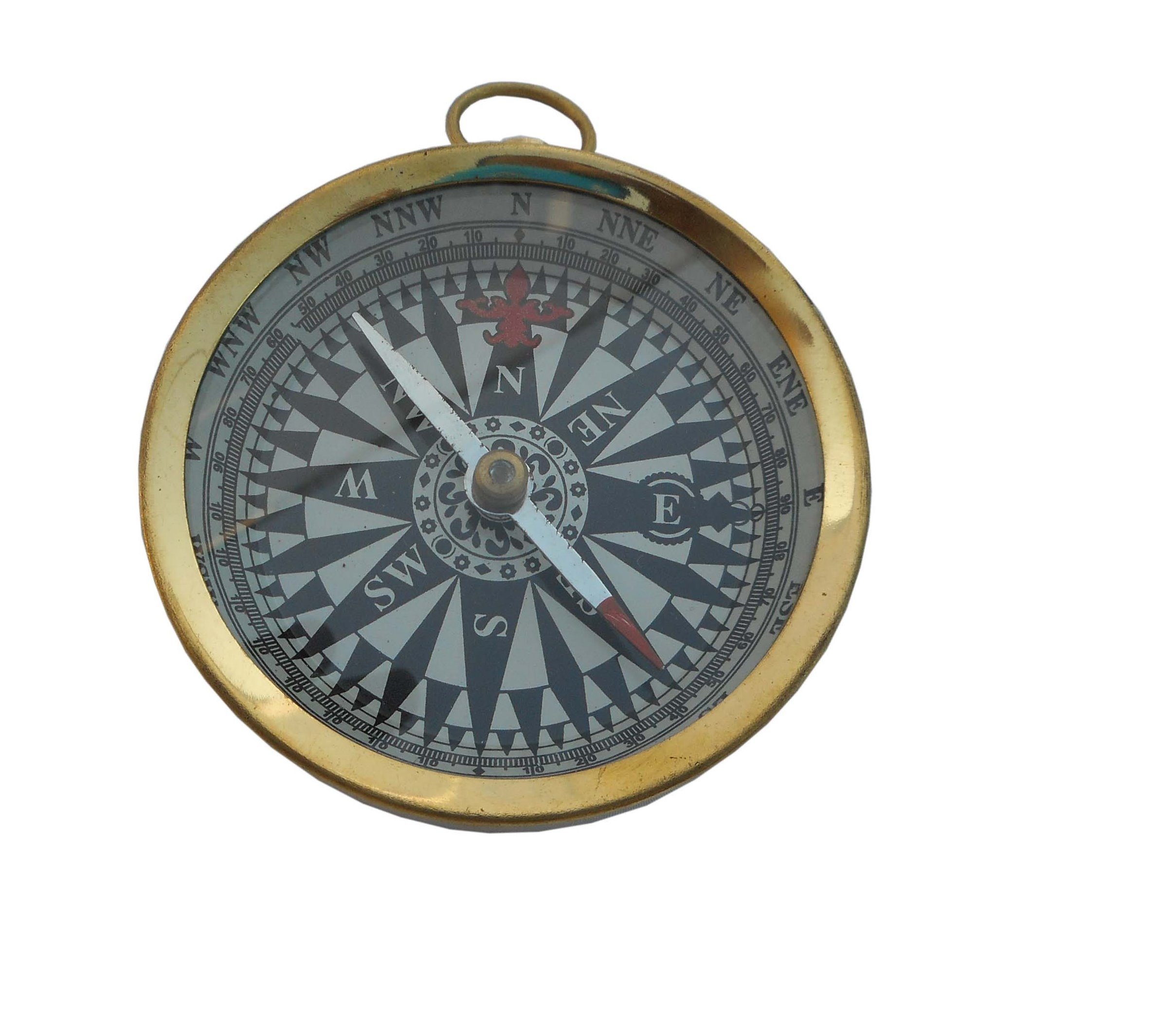 As Shown In Picture Nautical Brass Pocket Compass