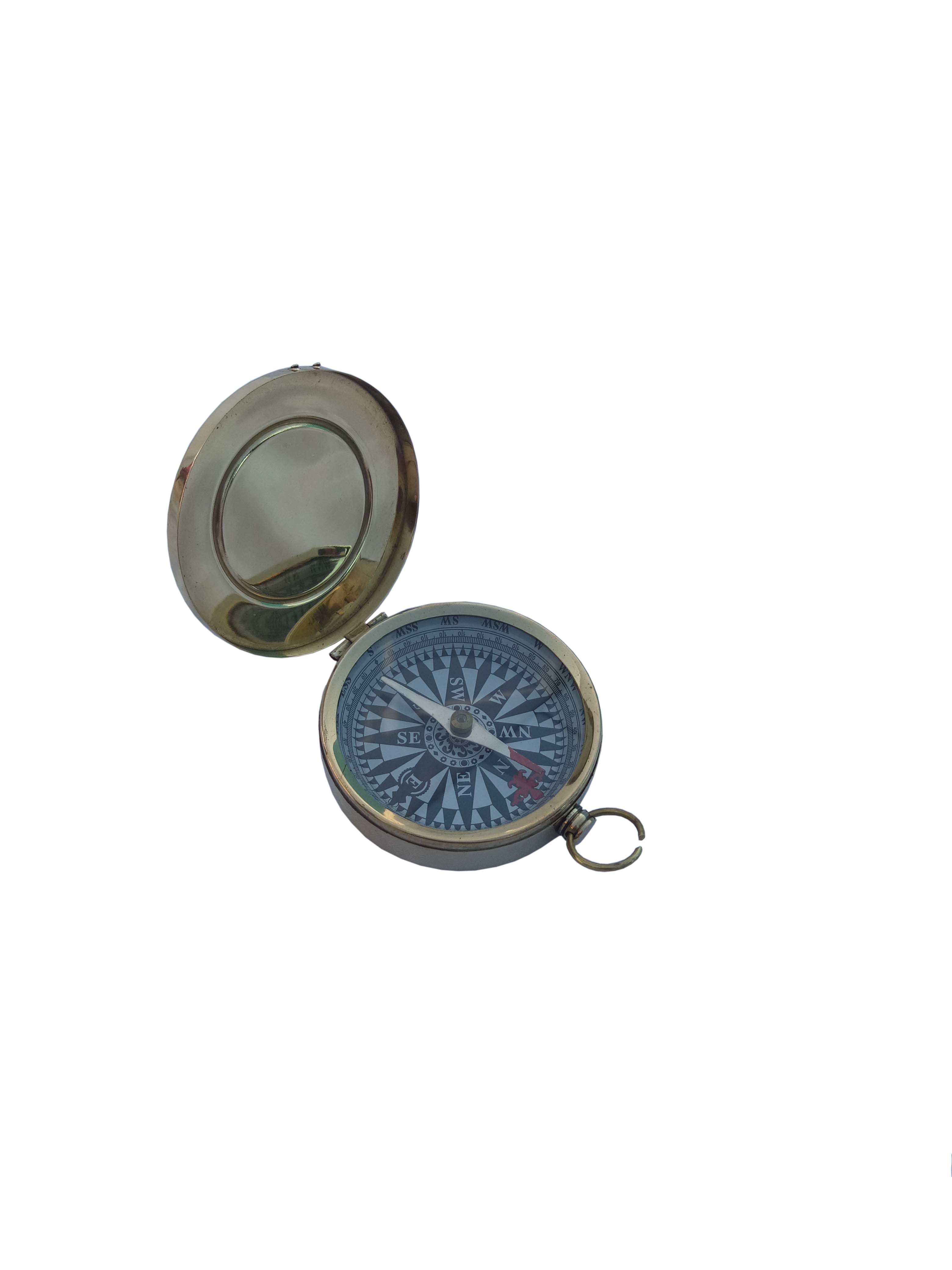 As Shown In Picture Nautical Flat Compass With Lid