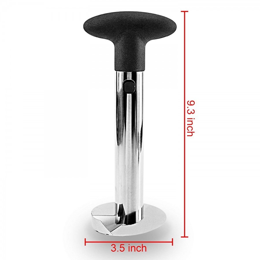 Pineapple Cutter - Stainless Steel, 8-10 Inches | Efficiently Peels, Cores, And Slices Pineapples In 20-30 Seconds, 1-year Warranty