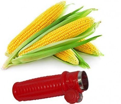 Corn Cutter - Stainless Steel, 20cm Length, Red | Double Sided Cutting Edges, Low Maintenance, Corrosion-resistant Design For Efficient Peeling