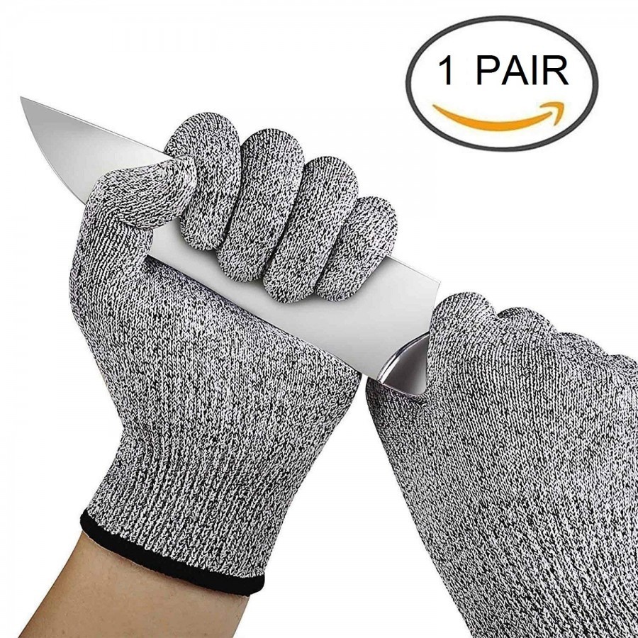 Cut Resistant Gloves - Hppe Material, Multiple Sizes, Gray Color, Cut Resistance Level 5 | Comfortable Fit, Superior Grip For Various Tasks