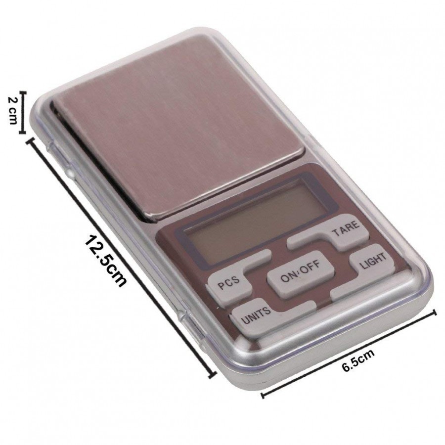 Pocket Scale - Stainless Steel, Pocket-sized, 200 Gm Capacity, 0.1 Gm Readability | Backlit Lcd Display, Heavy Duty, Crack Resistant