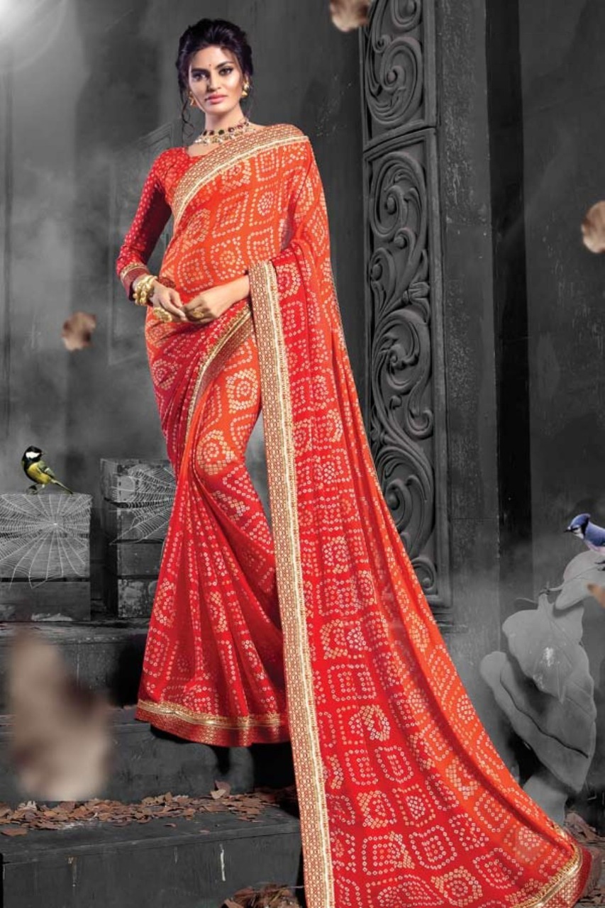Sukanya Chiffon Printed Saree - Unstitched, Multi Color | Ethnic Wear For All Seasons