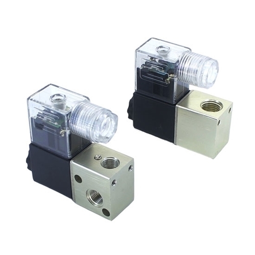 Pneumatic Solenoid Valves - Brass, 25mm x 35mm x 45mm | 0-8 Bar Operating Pressure, 100-500 l/min Flow Rate, DC 12V/24V Voltage