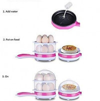 Double Layer With Handle Egg Boiler