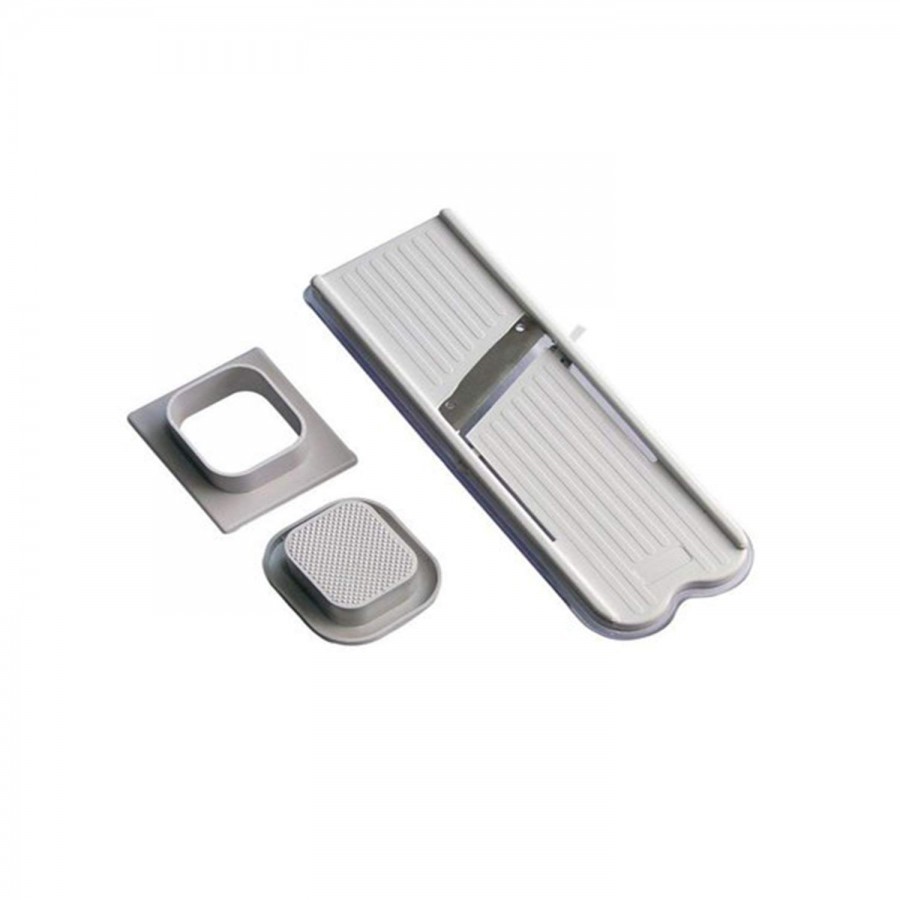 Dryfruit Cutter - Food Grade Abs Plastic & Stainless Steel, 15x7 Cm, White & Yellow | Razor-sharp Blade, Non-slip Base, Push-type Lid