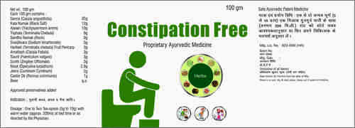 Constipation Free - Herbal Tablet Formulation | 100% Safe, No Side Effects, Suitable for All