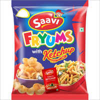 केचप स्नैक्स के साथ फ्रायम