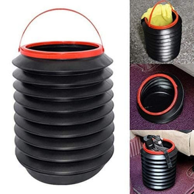 Soft Fiber Mop Cloth 4L Collapsible Car Dustbin
