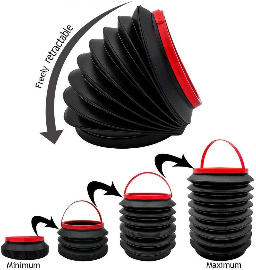 Soft Fiber Mop Cloth 4l Collapsible Car Dustbin