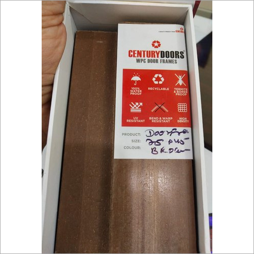 Brown Wpc Door Frames - Wpc Material, 3'2" & 4'2.5" Size, Rectangular Design, Suitable For Indoor & Outdoor Applications, Solid Wood Frame