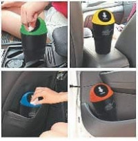 Soft Fiber Mop Cloth Car Trash Bin