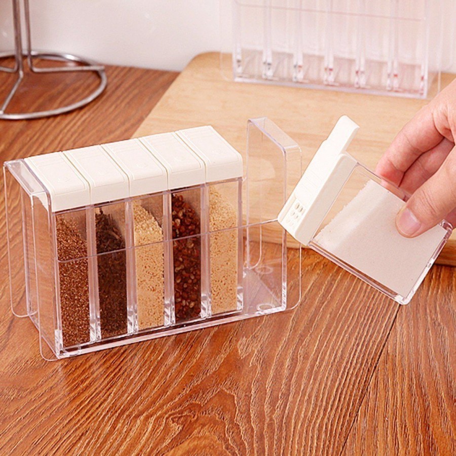 Spice Rack 6 Lid Container Set