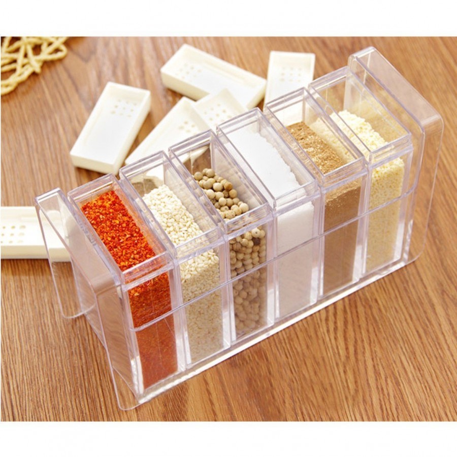 Spice Rack 6 Lid Container Set