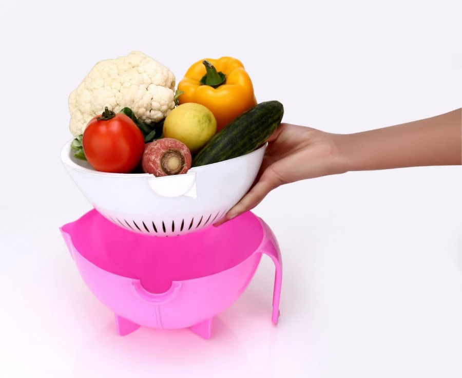 Handle Double Layer Bowl