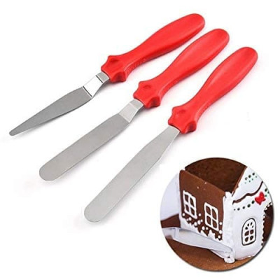 Steel Cake Icing Spatula 3 Pieces Set