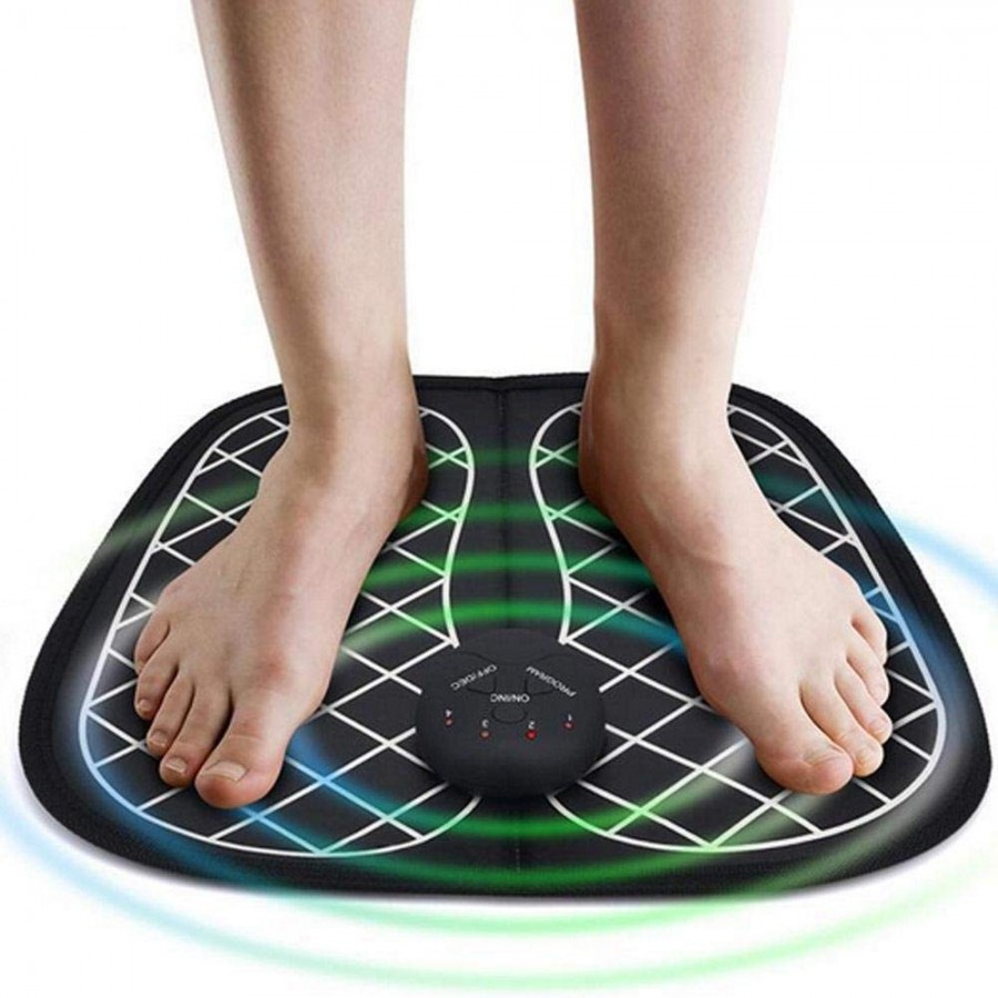 Foot Massager - Plastic/pu , 6 Modes, 10 Intensity Levels, 15-minute Auto Cycle | Stimulates Muscles, Improves Circulation, Foldable Design