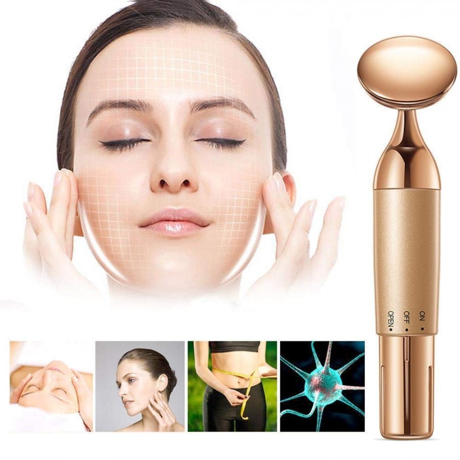 Gold Massager - 10,000/minute High-frequency Sonic Vibrations | Firm & Tighten Skin, Promote Essence Absorption, Ergonomic & Portable Design