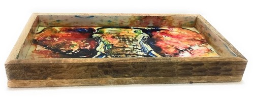 लैक्क्वर्ड होल सैलिंग मैंगो वुड ट्रे