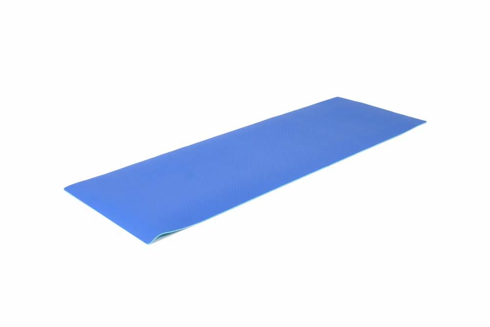 Yoga Mat - Pvc, 72x24 Inch, Blue | 6 Mm Thickness, Lightweight 2 Kg, Easy To Roll Up, Ideal For Yoga And Floor Exercises, 1 Year Warranty