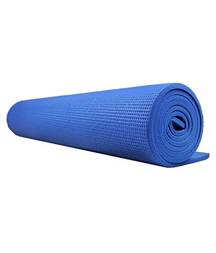 Yoga Mat - Pvc, 72x24 Inch, Blue | 6 Mm Thickness, Lightweight 2 Kg, Easy To Roll Up, Ideal For Yoga And Floor Exercises, 1 Year Warranty