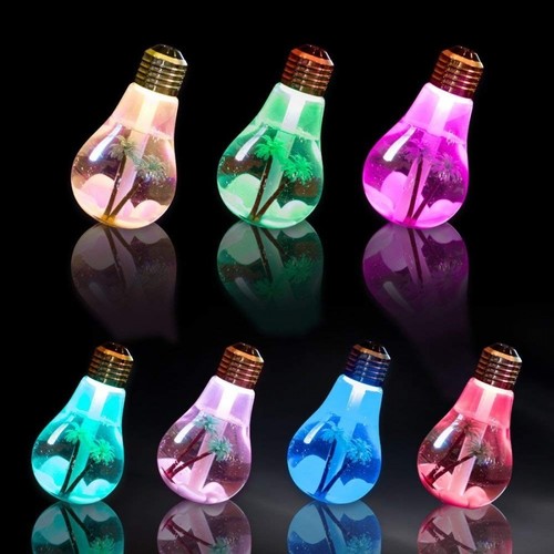 Cool Mist USB Humidifier - 400ML Water Tank, Colorful LED Nightlight with Auto Changing Modes, Portable Design for Home and Travel