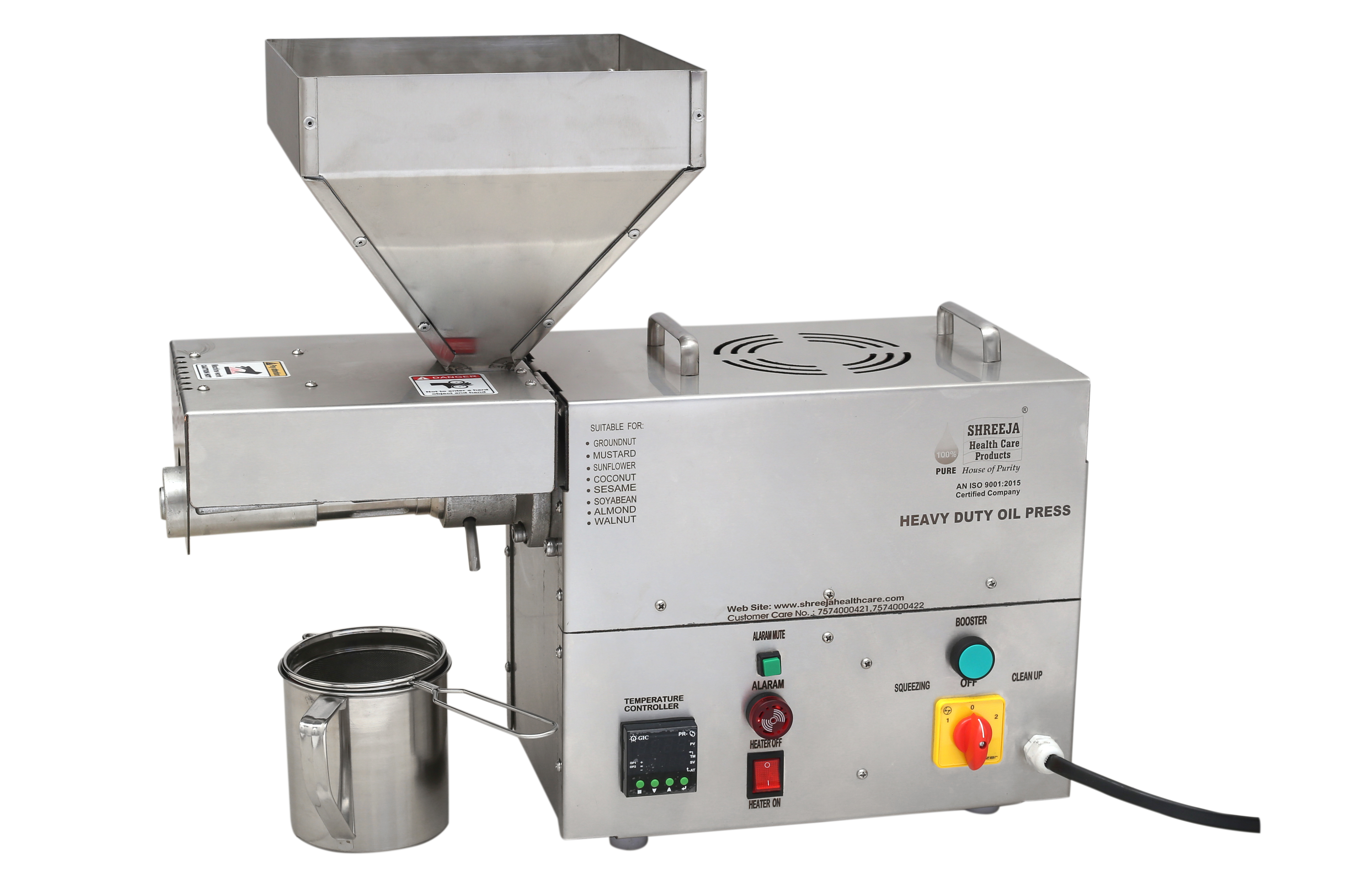 Steel 1200 W Oil Extraction Machine