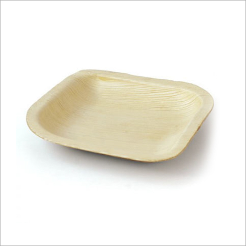 4 Inch Areca Palm Leaf Square Plate
