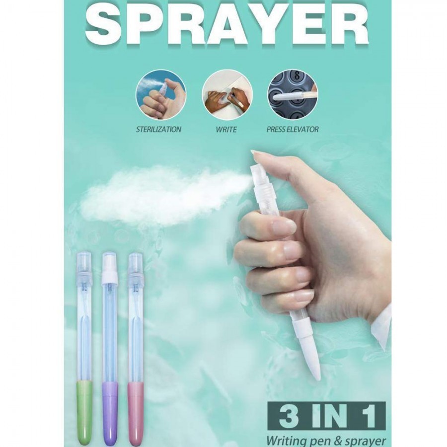 Pen Sanitizer - Plastic, 3ml Refillable | Easy To Use, Skin Friendly, Compact Design, Multi-use Functionality For Travel And Daily Convenience