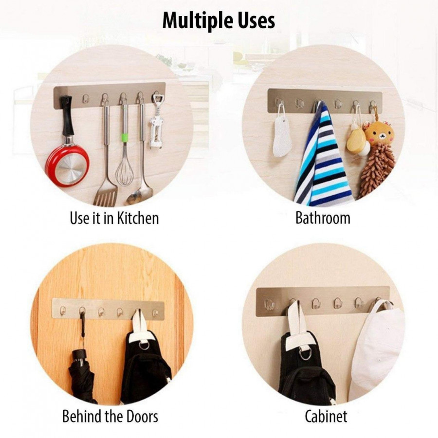 Soft Fiber Mop Cloth Six Piece Wall Hook Magic Sticker