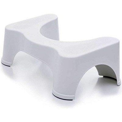 Squat Stool - Soft Fiber Mop Cloth, Stainless Steel Handle | Doctor Recommended, Family-friendly Guarantee, Enhanced Toilet Posture For Complete Relief