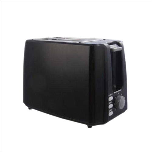 Electric Bread Toaster - 750 Watts, 10.5x6.5x7.5 Inches | Stainless Steel, Black Finish, 3 Feet Cord Length