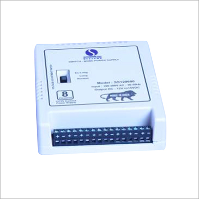 CCTV Power Supply - 12V DC, 120W Rated Power | 10A Output Current, 100-300VAC Input Voltage, 80% Efficiency, Single Phase