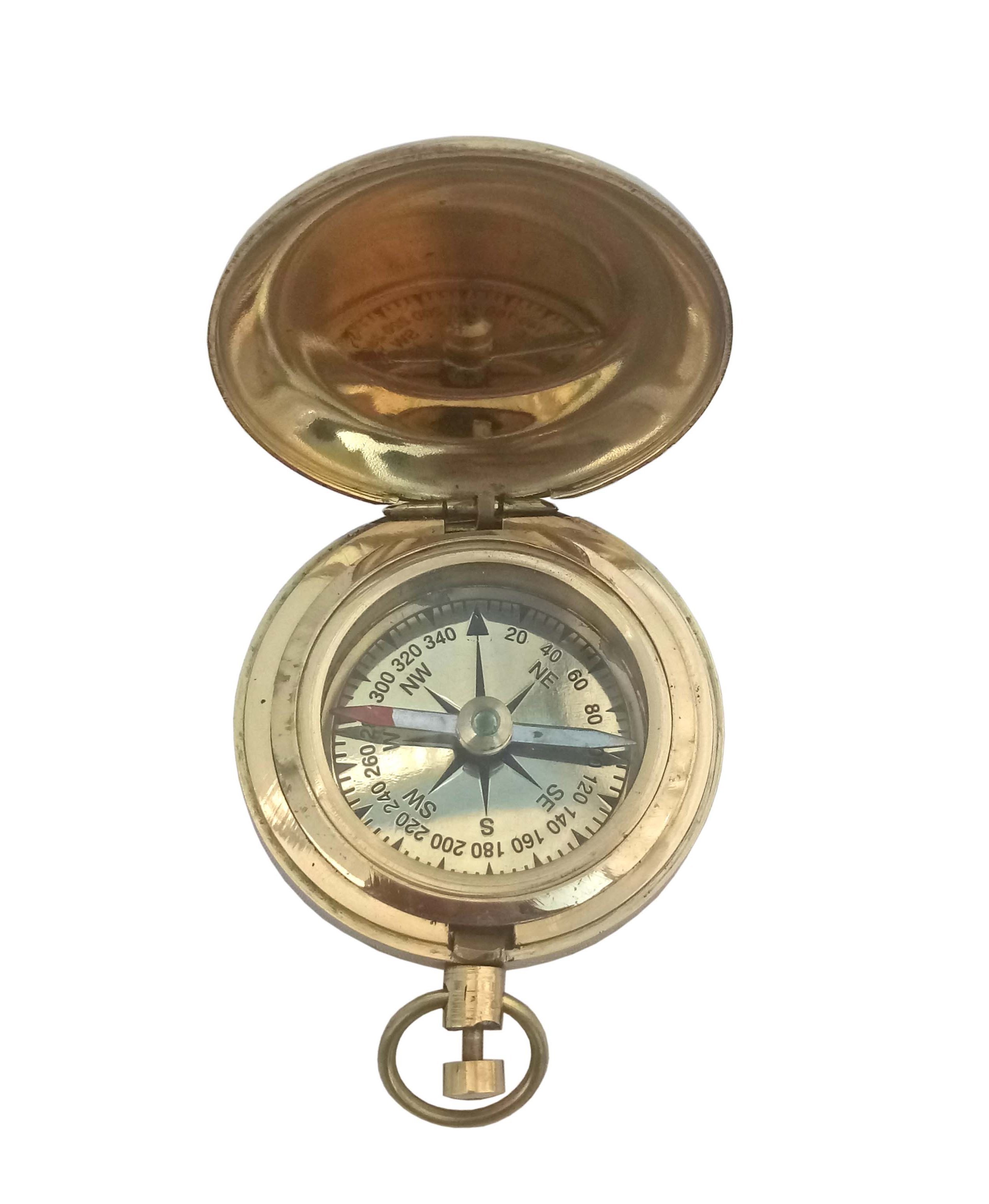 As Shown In Picture Mini Pocket Brass Dalvey Compass