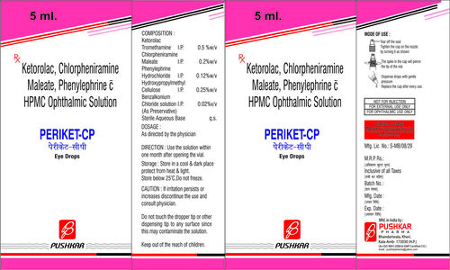 Ketorolac, Chlorpheniramine Maleate, Phenylephrine Hpmc Ophthalmic Solution