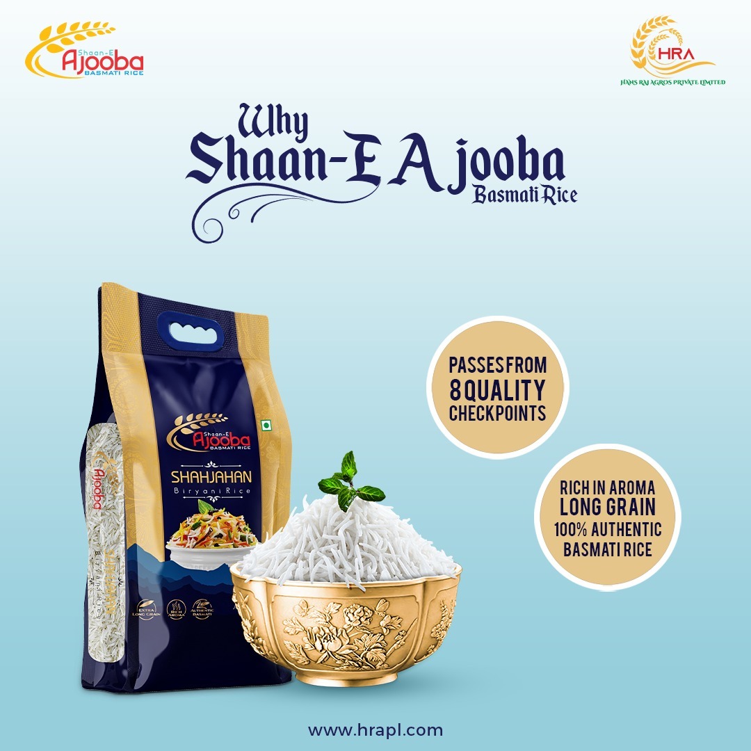 Ajooba Biryani Basmati Rice - Long Grain Brown Rice Pure Food Grain Less Than 12% Moisture 24 Months Shelf Life Zesty Flavored Rice For Biryani And Pulao