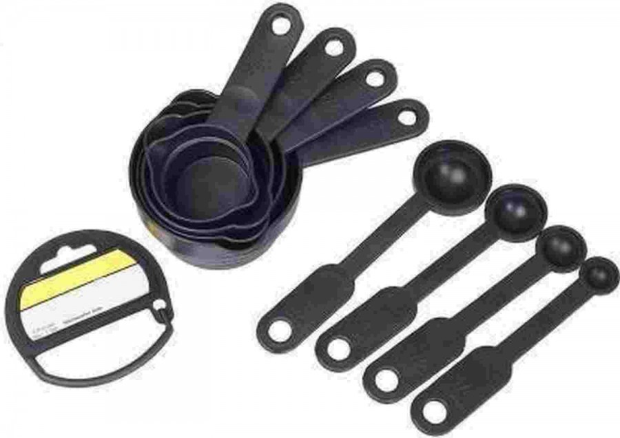 8 Pcs Black Spoon Set